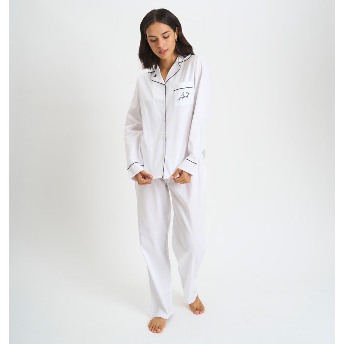 BARBIZON - PIJAMA MUJER BARBIZON MARGARET SPORT BLANCO