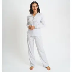 BARBIZON - PIJAMA MUJER ROCIO AZUL ESTAMPADO
