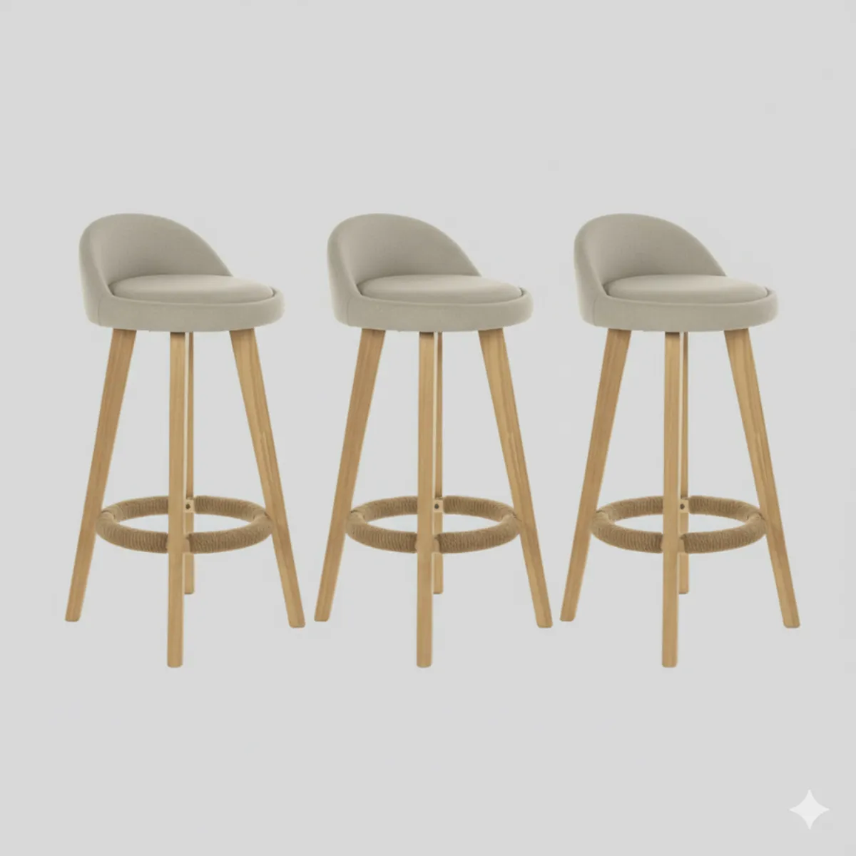 GENERICO - Silla de Bar x 3 Un modelo Marsella alto 63cm Beige