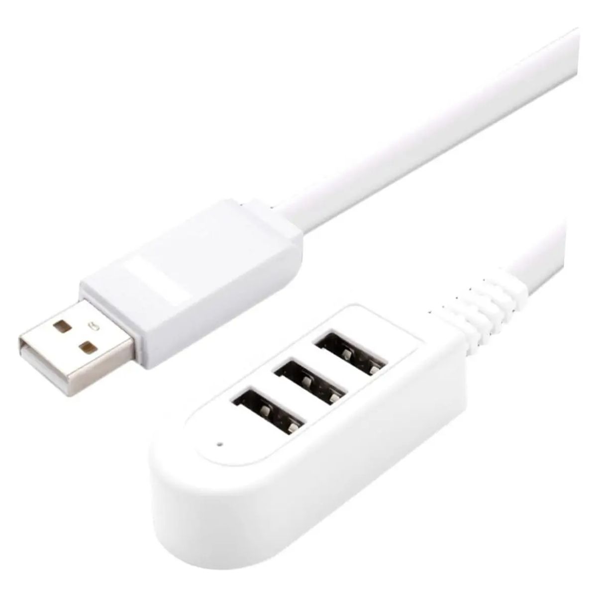 GENERICO - Splitter Hub USB X3 Alargador Zapatilla USB 2.4a 1.20 Mts