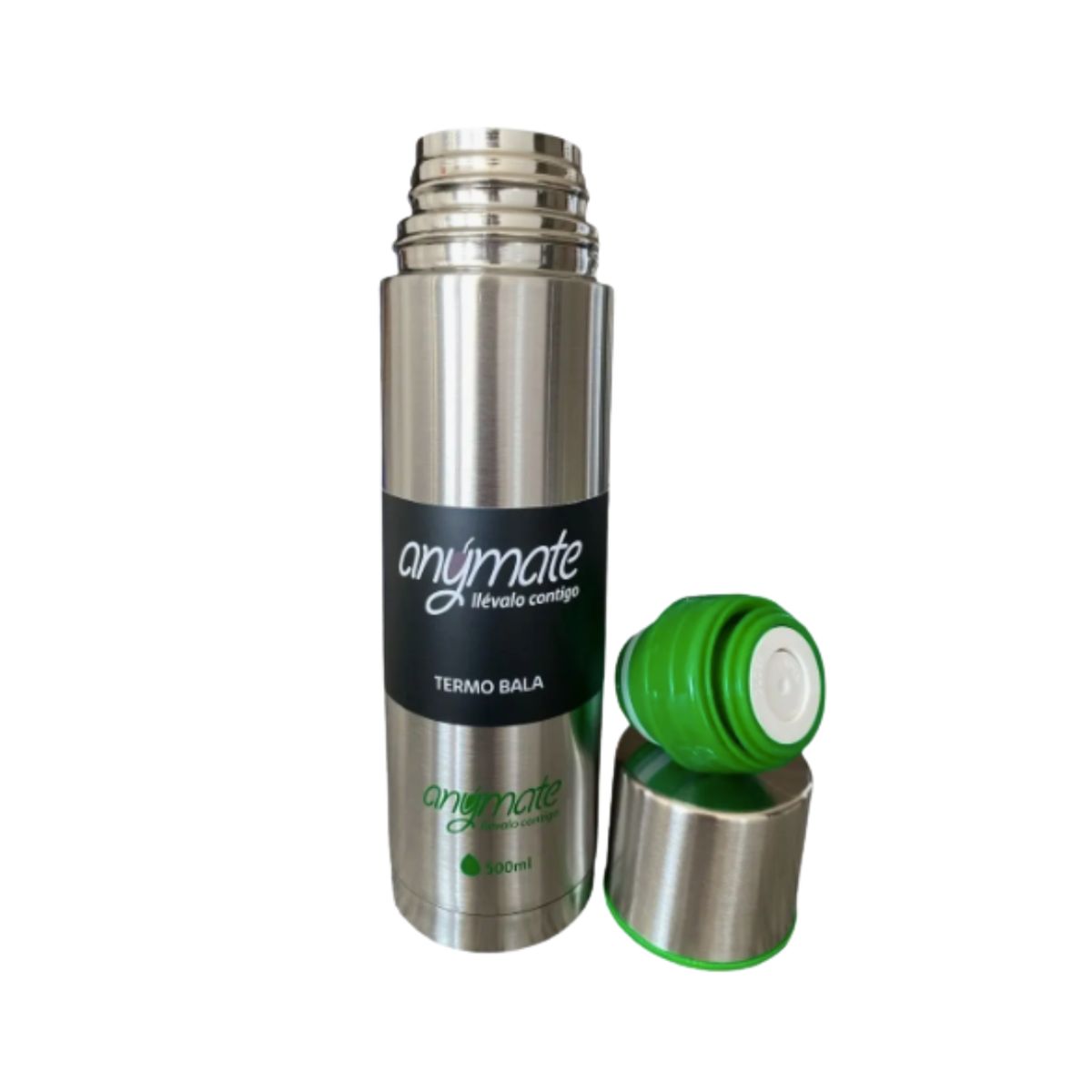 GENERICO - Termo para mate 500 Anymate Boquilla Dosificadora Plata