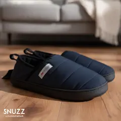 SNUZZ - Pantuflas Hombre Cozy Antideslizantes Navy Invierno Kiosclub