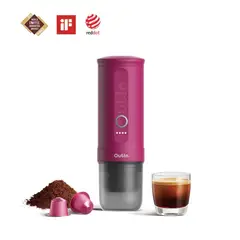 OUTIN - Máquina de Café Espresso Eléctrica Portátil Nano Rosa Fucsia