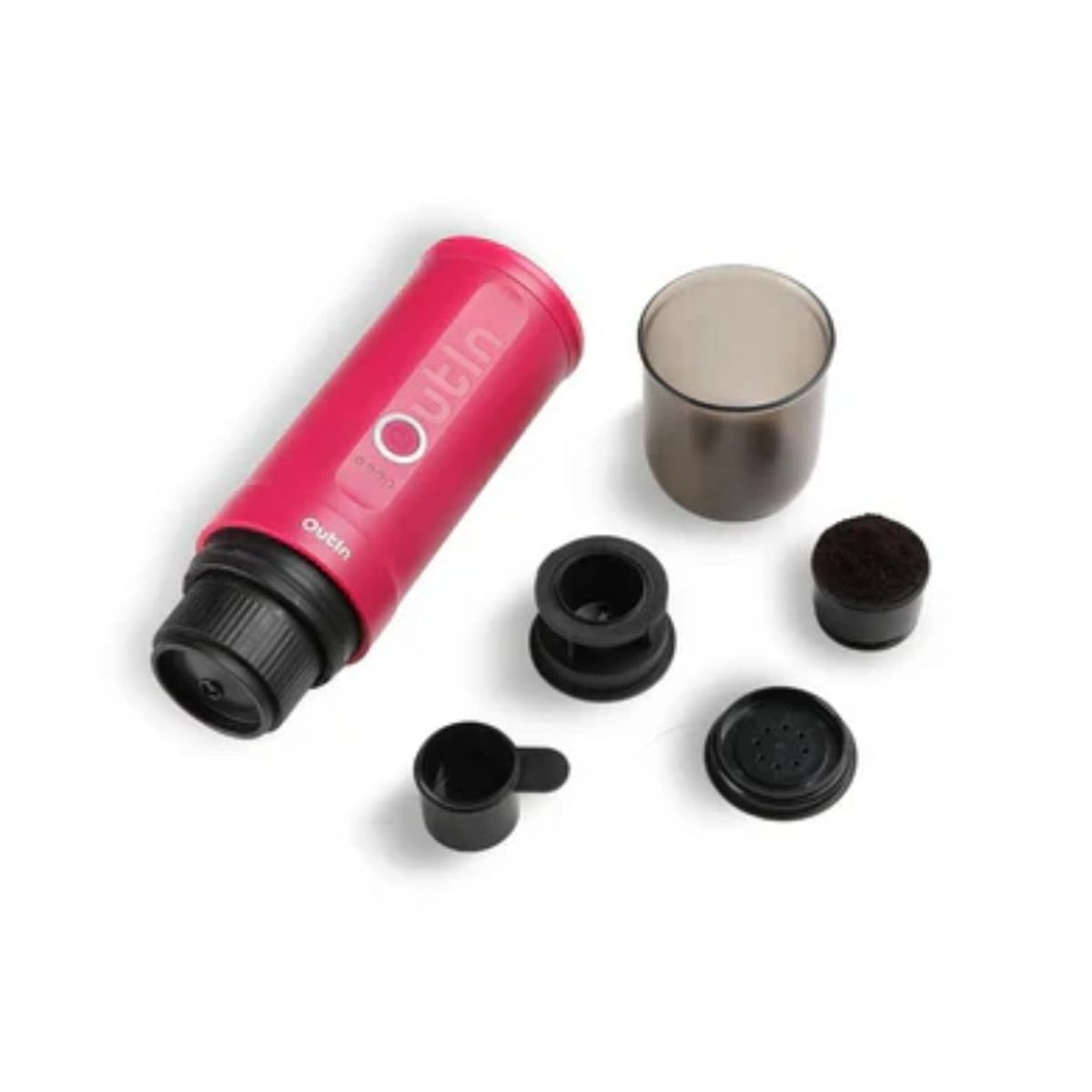 OUTIN - Máquina de Café Espresso Eléctrica Outin Portátil Nano Rosa Fucsia
