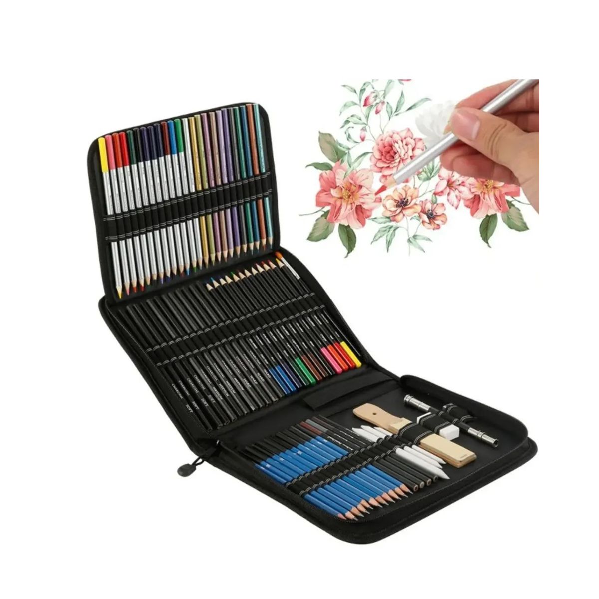 GENERICO - Kit 72 Piezas Lapices De Colores Arte Profesional Labg
