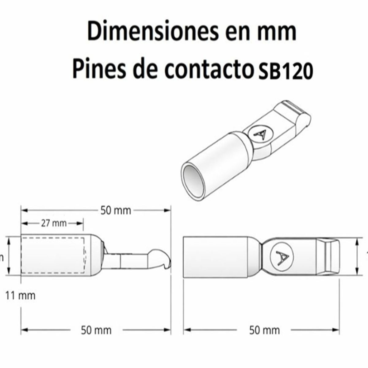 SMH - Par de Pines de Contacto para Conector Anderson SMH  SB120
