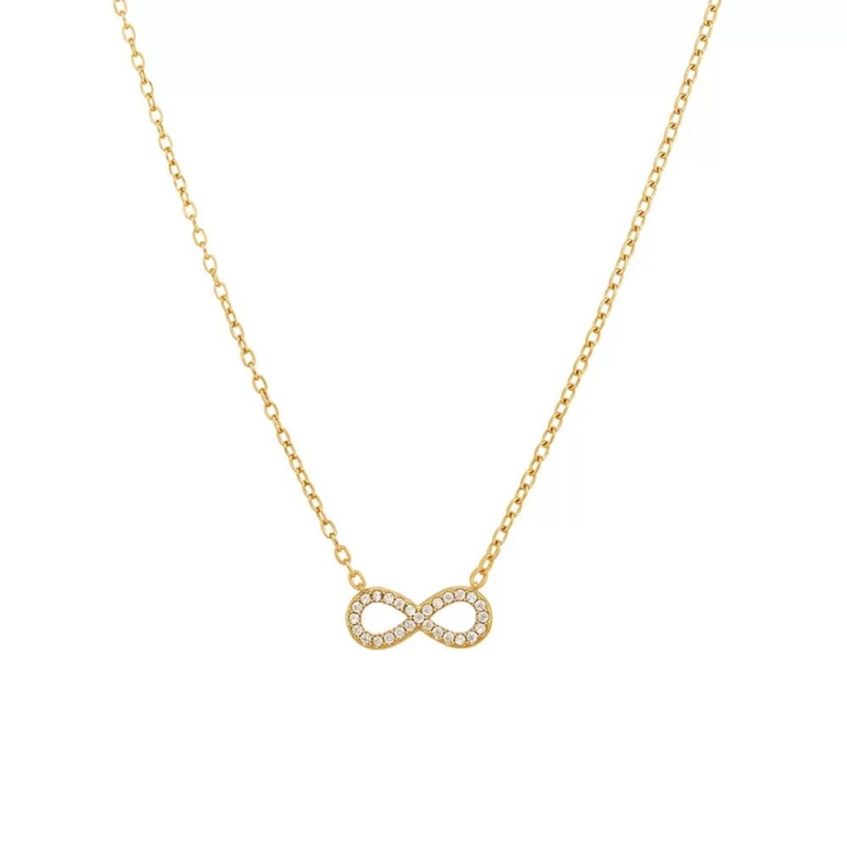 LUX JOYAS - Collar Baño Oro 18k Infinito Brillitos