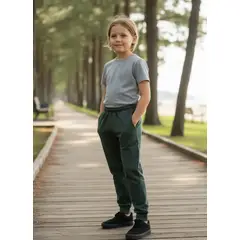 AGW - Pantalón Buzo Niño y niña Con Puño 100% Algodón Nacional