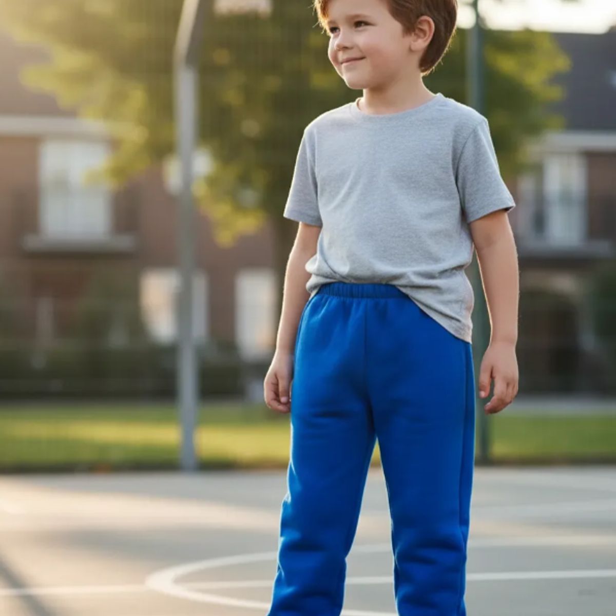 AGW - Pantalón Buzo Niño y niña Con Puño 100% Algodón Nacional