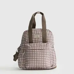 LOUNGE - Mochila Maternal Print Café