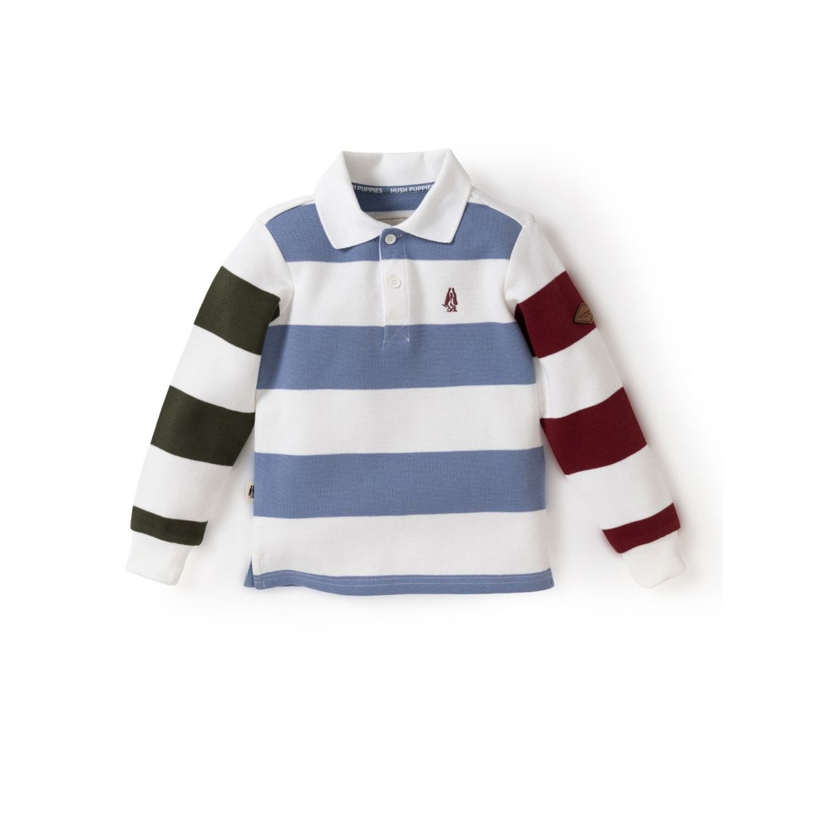 HUSH PUPPIES - Polera Manga Larga Niño Marine Azul HUSH PUPPIES