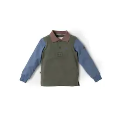 HUSH PUPPIES - Polera Manga Larga Niño North Verde