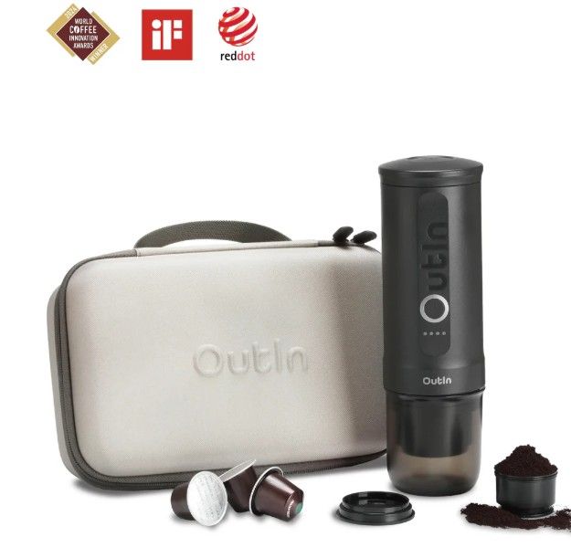Set Máquina Café Espresso Nano Gris Espacial + Funda