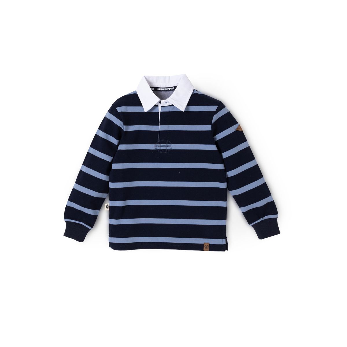 HUSH PUPPIES - Polera Manga Larga Niño Timber Azul HUSH PUPPIES