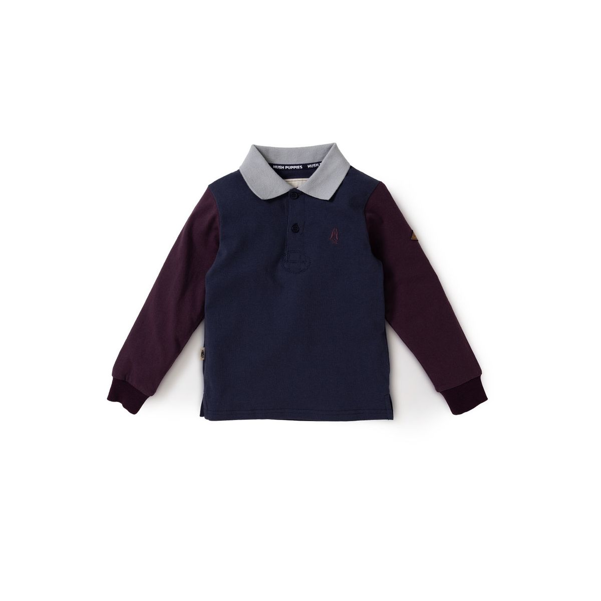 HUSH PUPPIES - Polera Manga Larga Niño North Azul HUSH PUPPIES