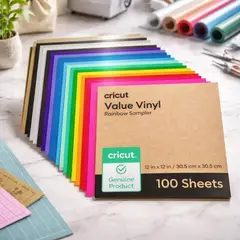 CRICUT - Vinilo Promocional 12 x 12 - 100 Hojas Multicolor