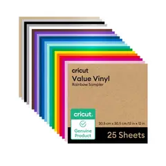 CRICUT - Vinilo Promocional 12 x 12 - 25 Hojas Multicolor