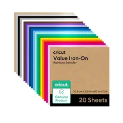 CRICUT - Vinilo Adhesivo Iron On Multicolor 12 x 12 - 20 Hojas