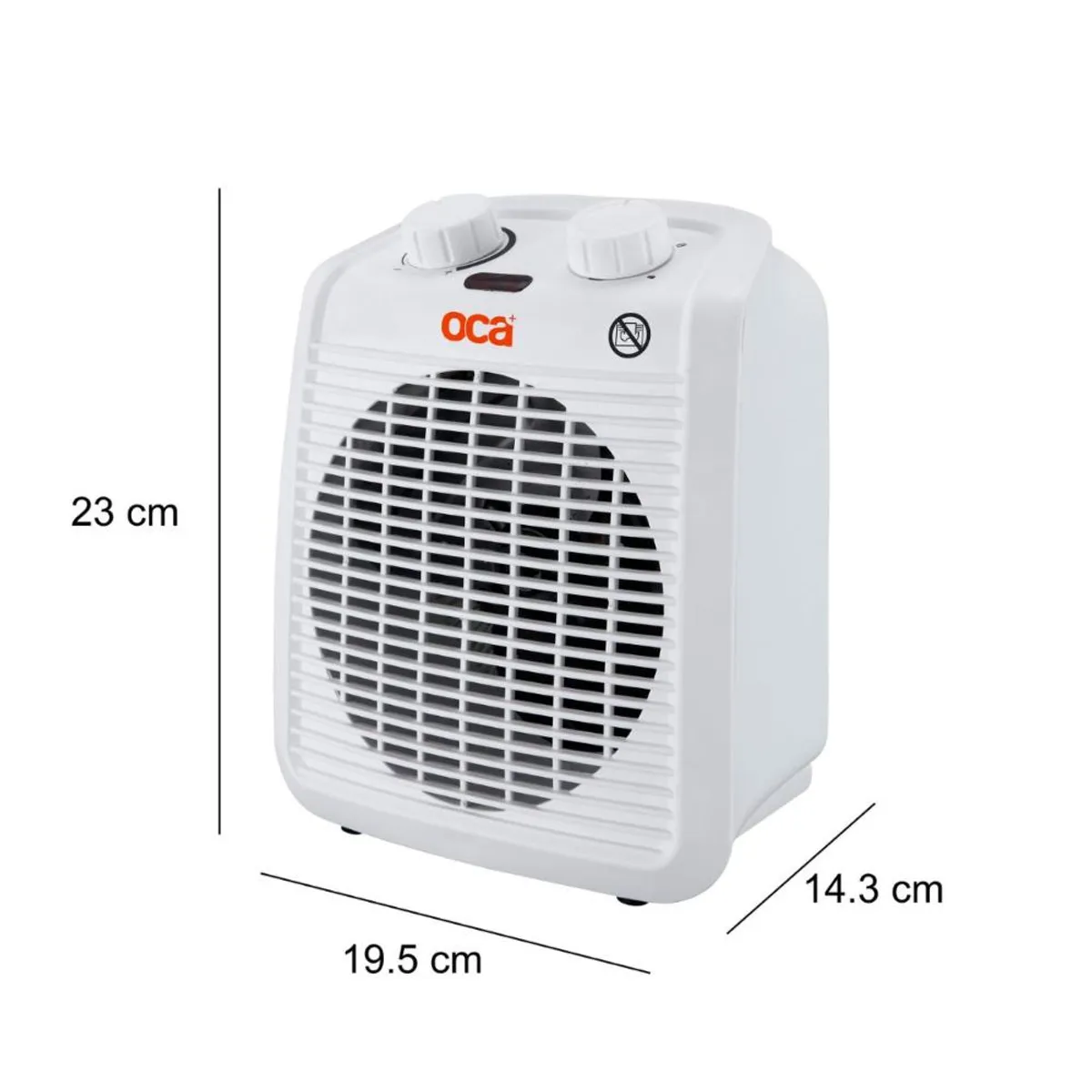GENERICO - TERMOVENTILADOR OCA 2000W MT2025-16 BCO