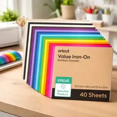 CRICUT - Vinilo Adhesivo Iron On Multicolor 12 x 12 - 40 Hojas