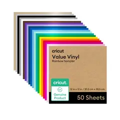 CRICUT - Vinilo Promocional 12 x 12 - 50 Hojas Multicolor