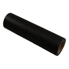 GENERICO - Vinilo Textil Glitter 30 x 49.9 cm Plata Negra Lideart