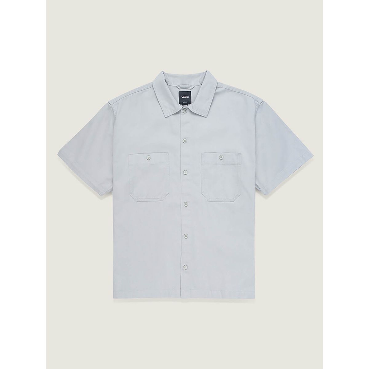 VANS - Camisa M/C Hombre Larkspur Solid Workw Gris VANS