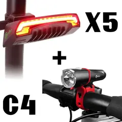 MEILAN - Pack C4 + X5. Luz Frontal Y Trasera