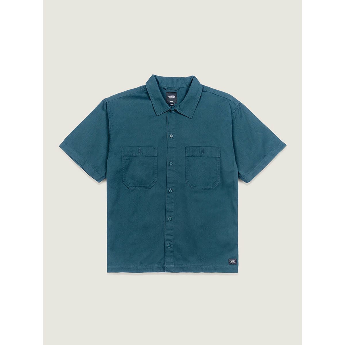 VANS - Camisa M/C Hombre Larkspur Solid Workw Gris VANS