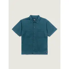 VANS - Camisa M/C Hombre Larkspur Solid Workw Gris