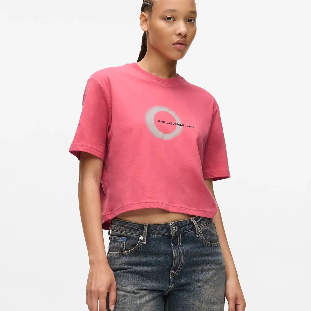 KARL LAGERFELD - Polera boxy con gráfico eclipse