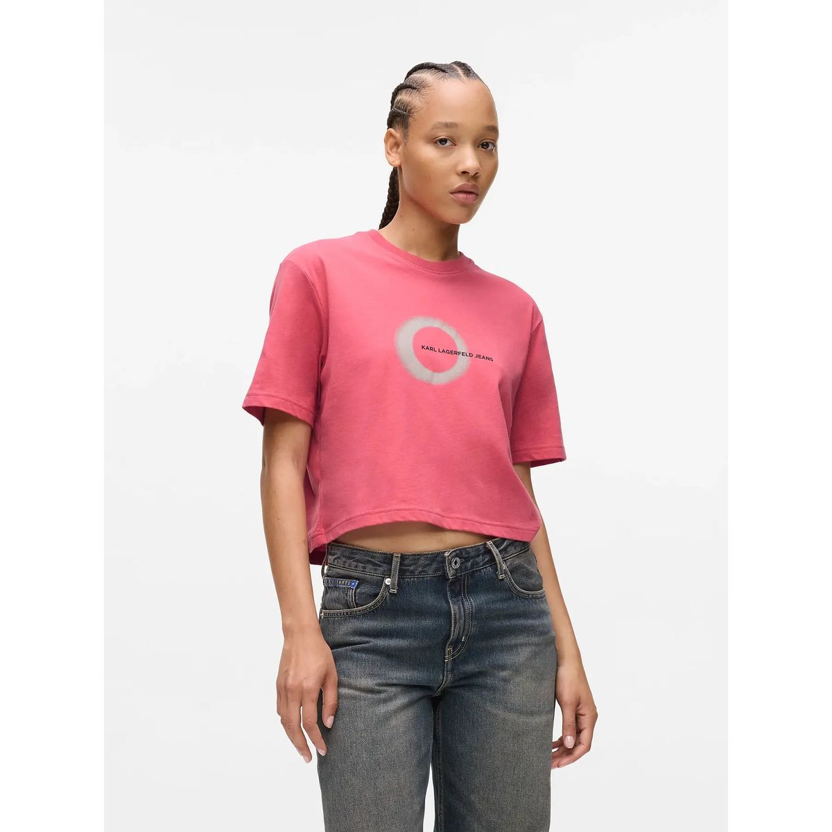 KARL LAGERFELD - Polera boxy con gráfico eclipse