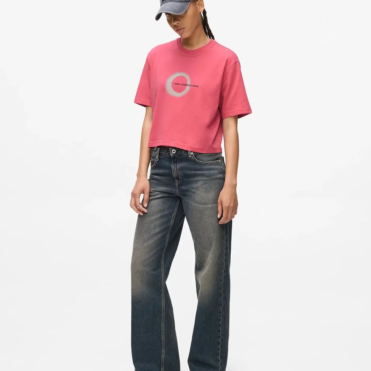 KARL LAGERFELD - Polera boxy con gráfico eclipse