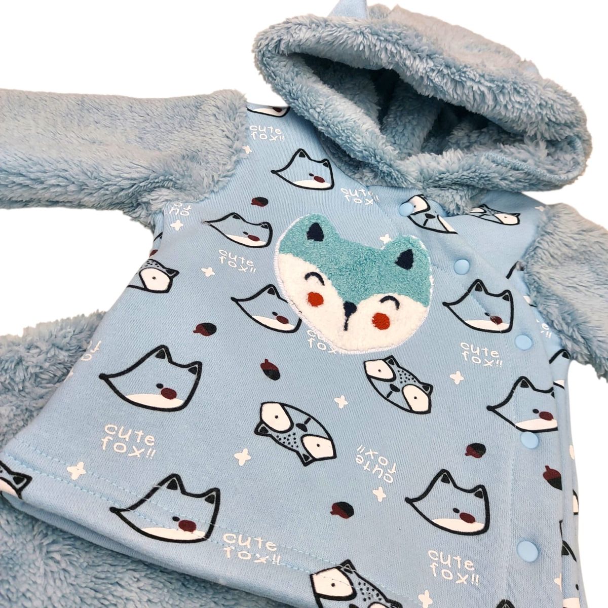 TEDMIMAK - Conjunto 2 piezas Polar 6/9 Meses Zorrito Celeste