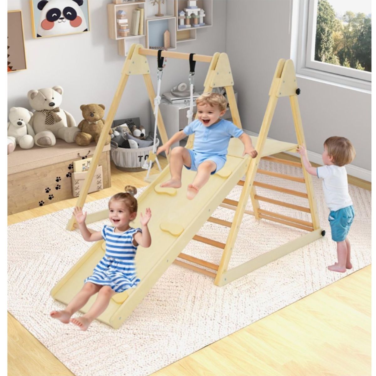 KIDSCOOL - Juego De Escalada Plegable Montessori 4 en 1