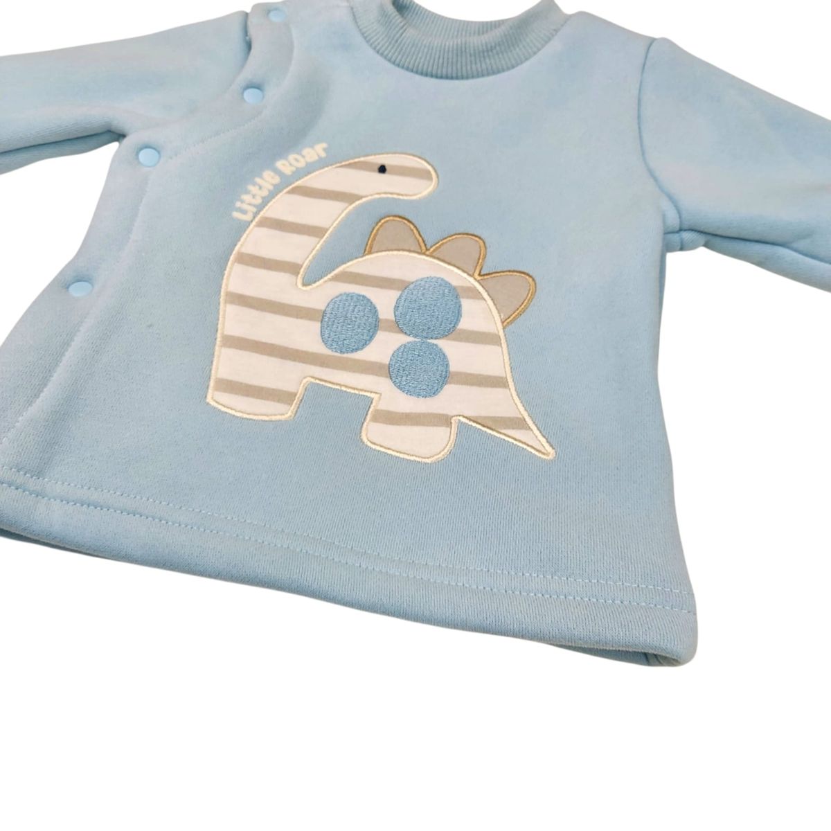 TEDMIMAK - Conjunto 2 piezas Algodon 0/3 Meses Dino Celeste
