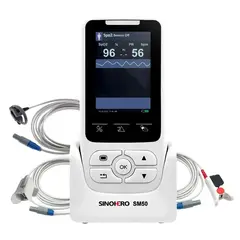 SINOHERO - Saturometro Oximetro Neonatal Pediátrico y Adultos SM50 Portátil y Recargable con Alarma