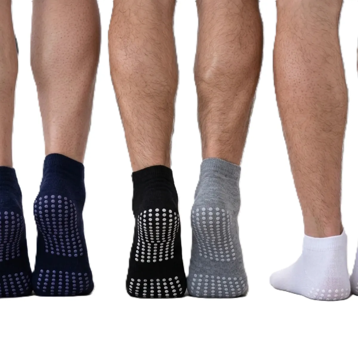 GARSIL - Calcetas Tobilleras Antideslizante ParaHombre De Yoga Danza Fitness - 12 Pares
