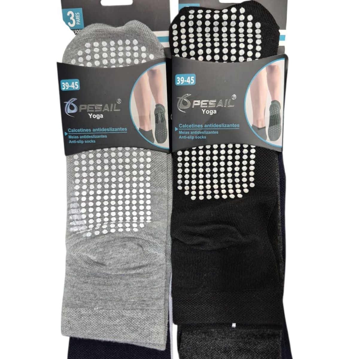 GARSIL - Calcetas Tobilleras Antideslizante Para Hombre De Yoga Danza Fitness - 6 Pares