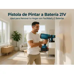 MOVI - Pistola de Pintar a Batería 21V Inalámbrica - Incluye 2 Baterías y Cargador