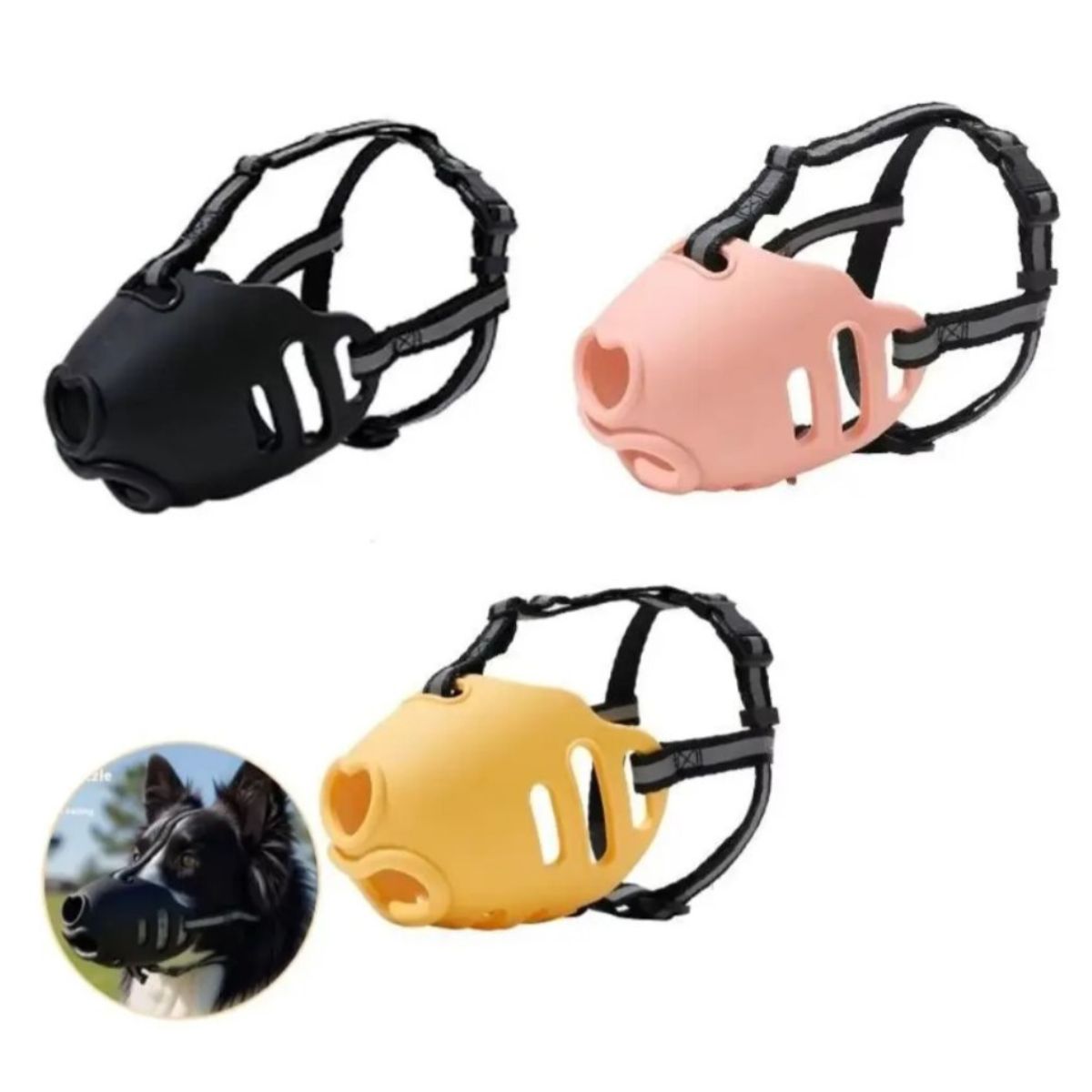 SUKEA - Bozal Para Perro Seguro Y Cómodo Rosa M