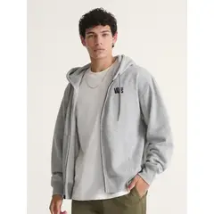 VANS - Poleron Hombre Stretch Logo Full Zi Gris