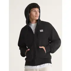 VANS - Poleron Hombre Stretch Logo Full Zi Negro