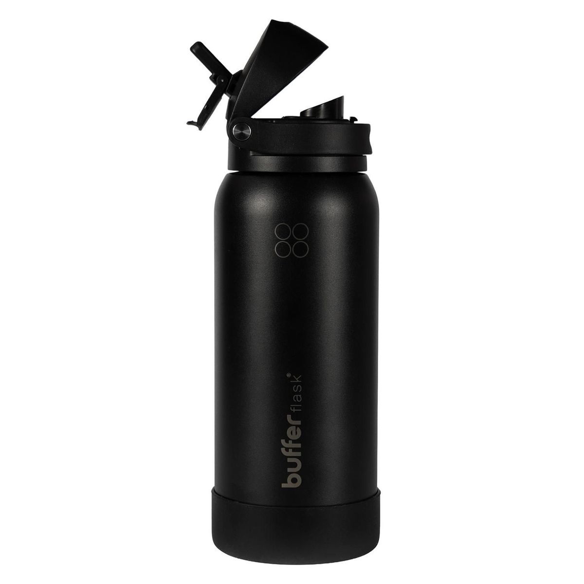 BUFFER FLASK - Termo Botella Termica Agua Buffer Acero Inoxidable 1 Lt - Negro