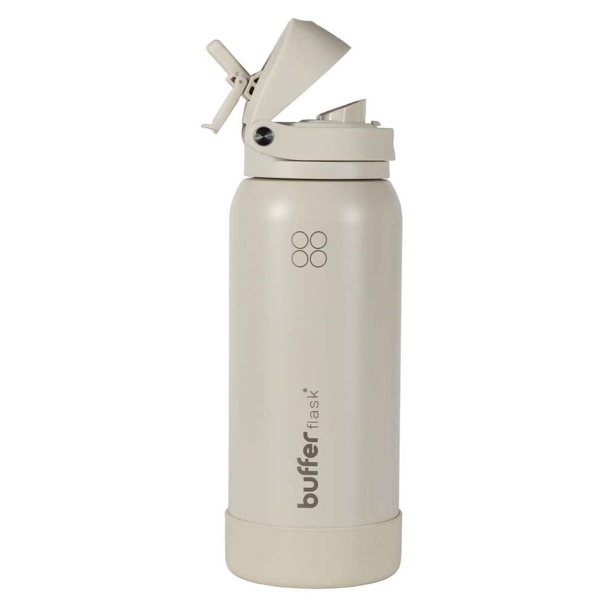 BUFFER FLASK - Termo Botella Termica Agua Buffer Acero Inoxidable 1 Lt - Blanco