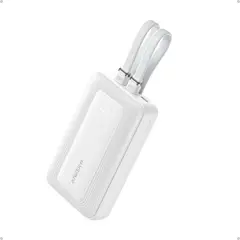 ANKER - Powerbank Batería Externa 10.000 mAh Carga Rápida 30W Cable USB-C + Lighning Integrado Blanco