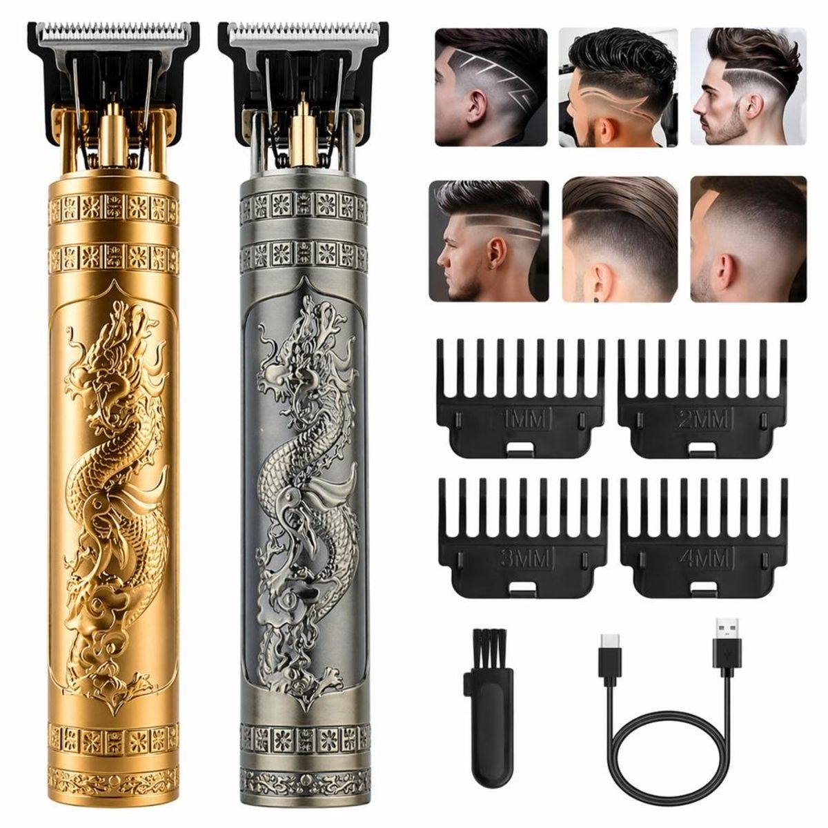 GENERICO - Afeitadora Eléctrica Maquina Corta Pelo Barba Recargable USB