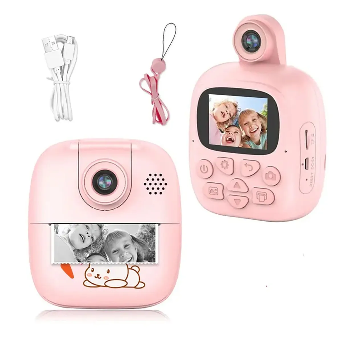 GENERICO - Cámara Digital Fotovideo D Impresión Instantánea para Niños color Rosa