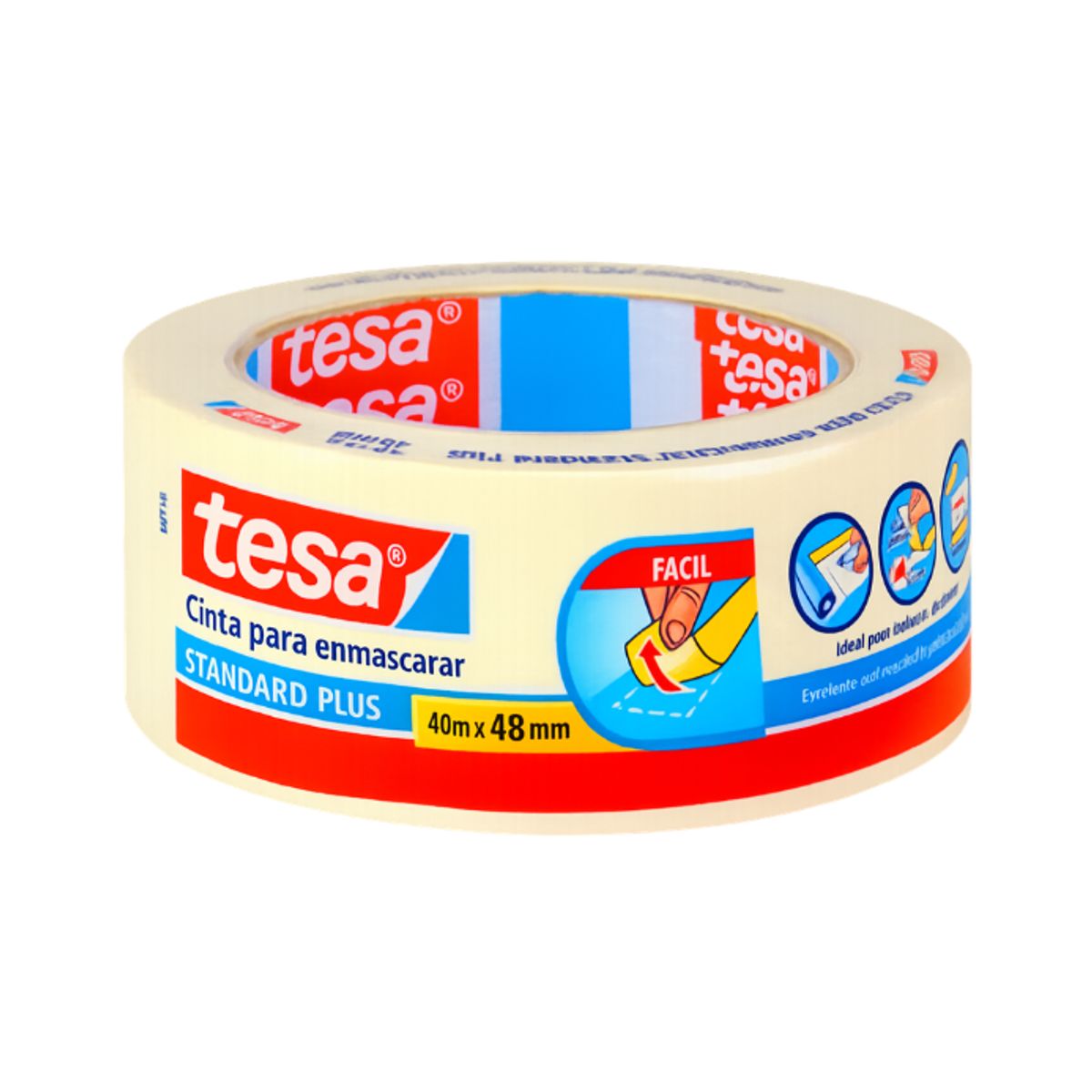 TESA - Pack 3 Cintas Enmascarar Masking Tape 48mm X 40mt Tesa