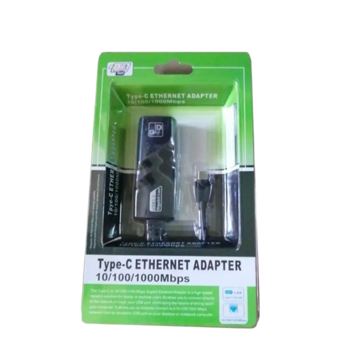 GENERICO - CABLE ADAPTADOR DE TYPE-C A LAN, 3.1 1000Mbps.